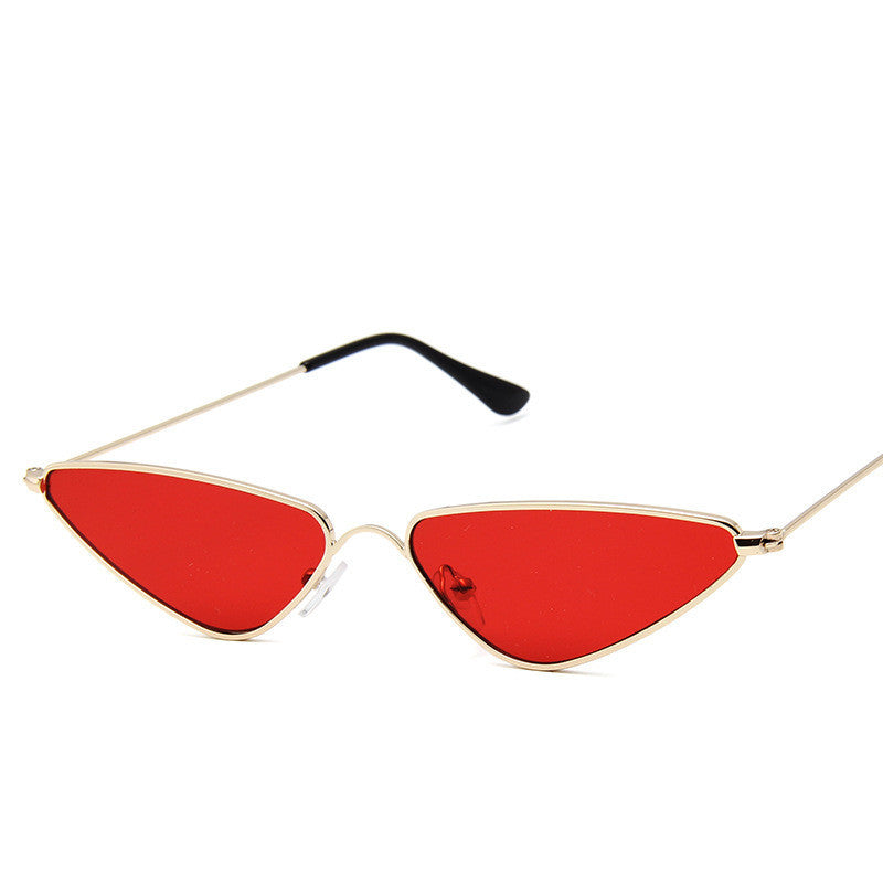 Small Frame Sunglasses Fashion Triangle Ocean Piece Metal Sunglasses