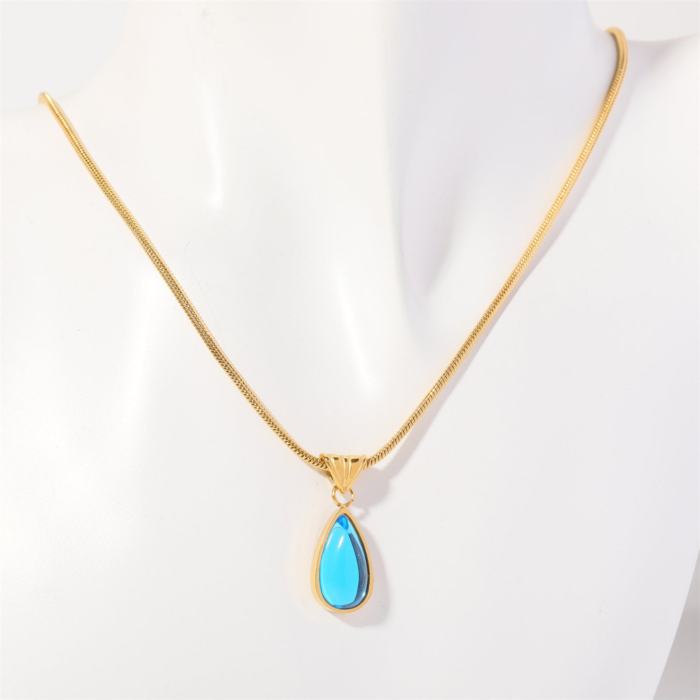 Water Drop Blue Ocean Necklace