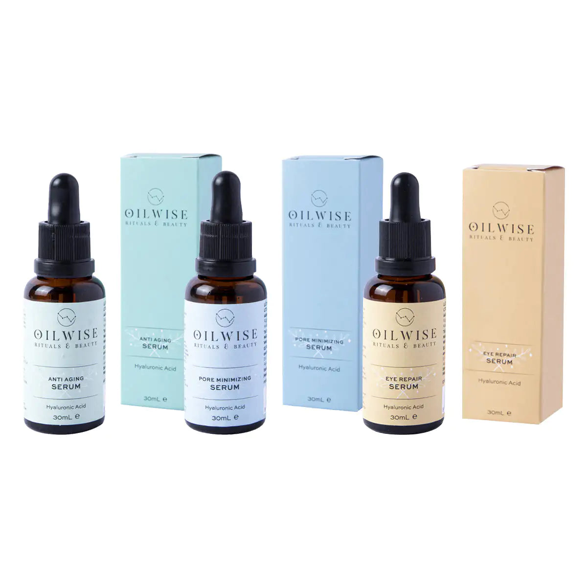 Oilwise Antiaging Serum & Pore Minimizing Serum & Eye Repair Serum Set