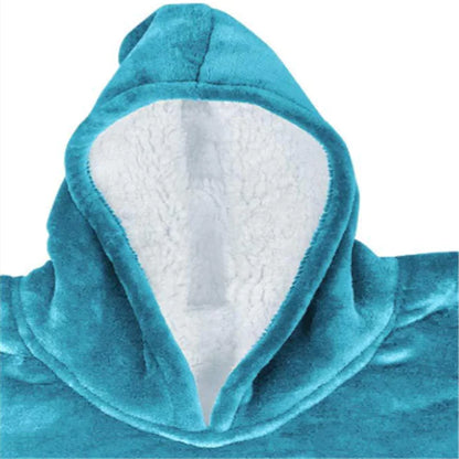 2-in-1 Fleece Hoodie & Blanket Set for Adults | Wearable Hooded Blanket for Camping, Lounging, Gifts
