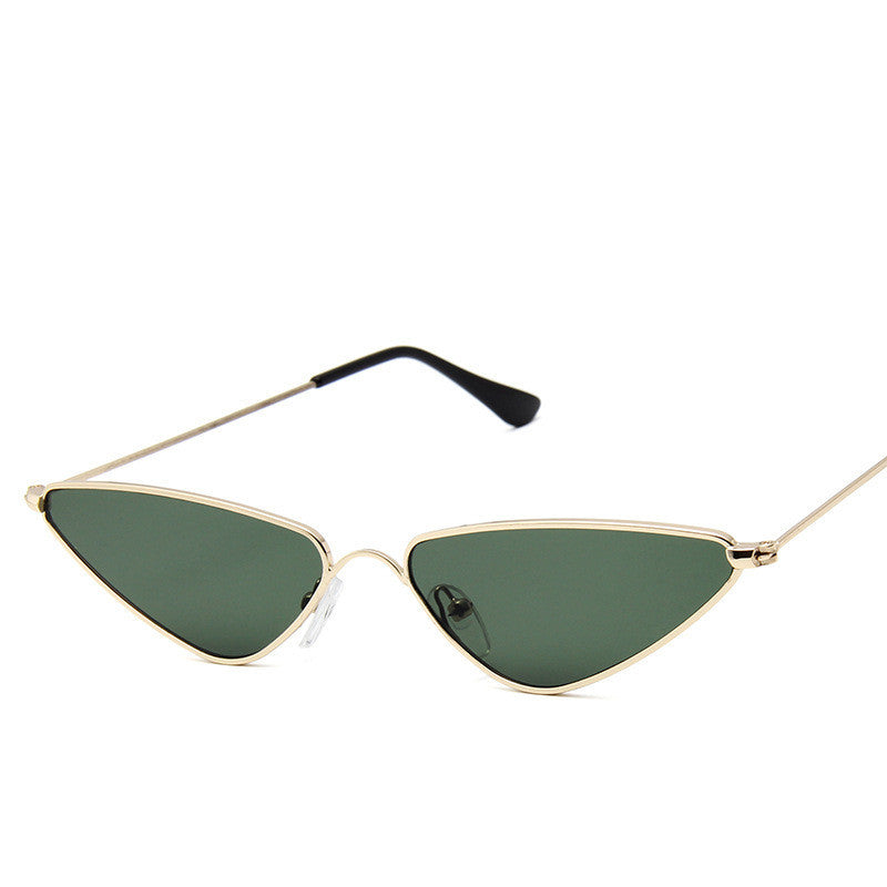 Small Frame Sunglasses Fashion Triangle Ocean Piece Metal Sunglasses