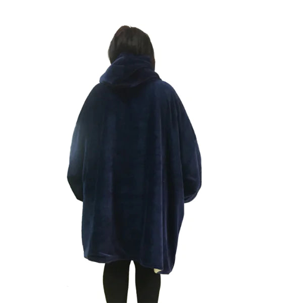 2-in-1 Fleece Hoodie & Blanket Set for Adults | Wearable Hooded Blanket for Camping, Lounging, Gifts