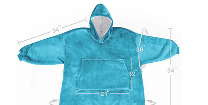 2-in-1 Fleece Hoodie & Blanket Set for Adults | Wearable Hooded Blanket for Camping, Lounging, Gifts